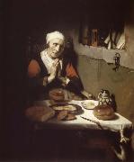 Nicolas Maes Old Woman in Prayer painting